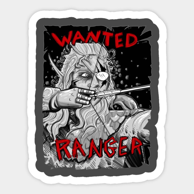 D&d Ranger Sticker by paintchips